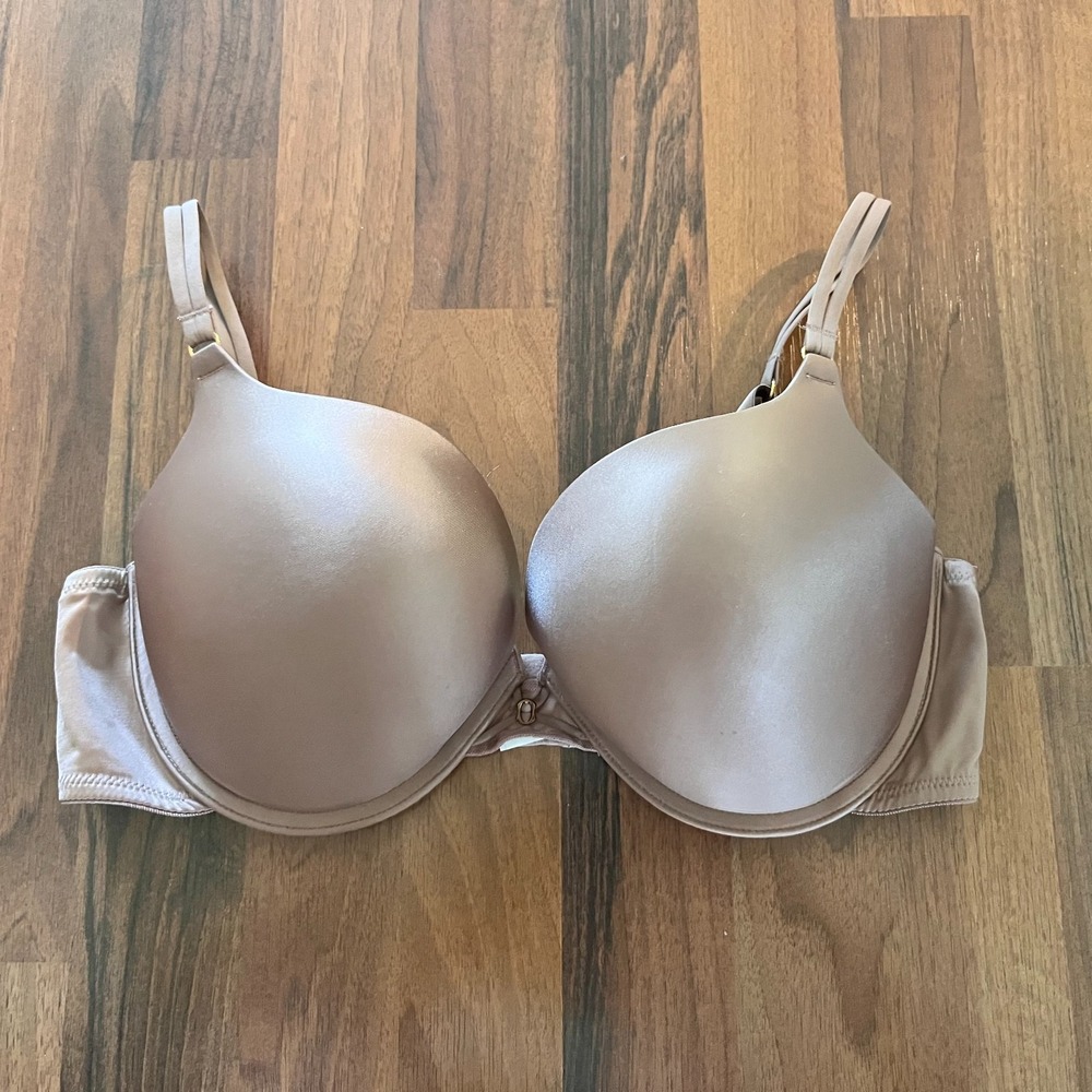 Maidenform Sweet Nothings Underwire Demi Bra Nude Taupe Sz 38C Add-a-Cup Padded
